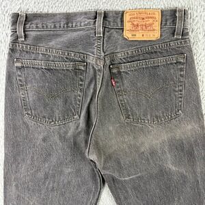 VTG 90s Levis 501 Jeans Men 31x36 fits 30x35 Faded Black Button Fly Made USA 90s